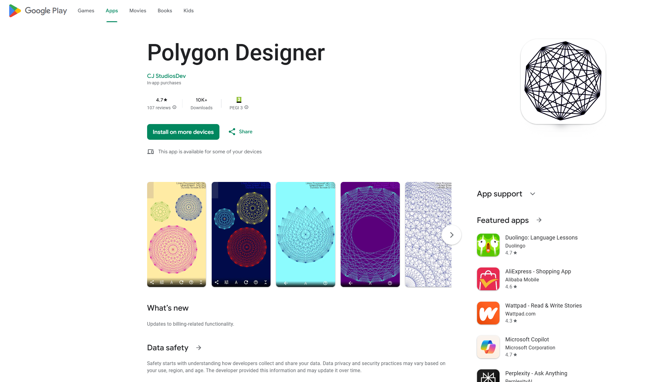 In-store presence display